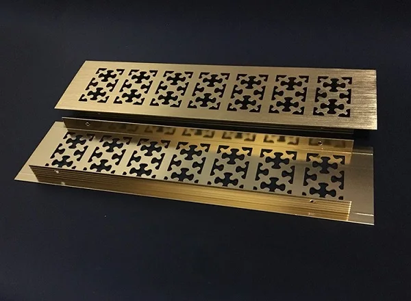 Snow Gold 2 шт./лот Снежная сетка прямоугольная Золотая Серебристая черная алюминиевая вентиляционная решетка крышка мебель обувной шкаф - Цвет: Snow Gold