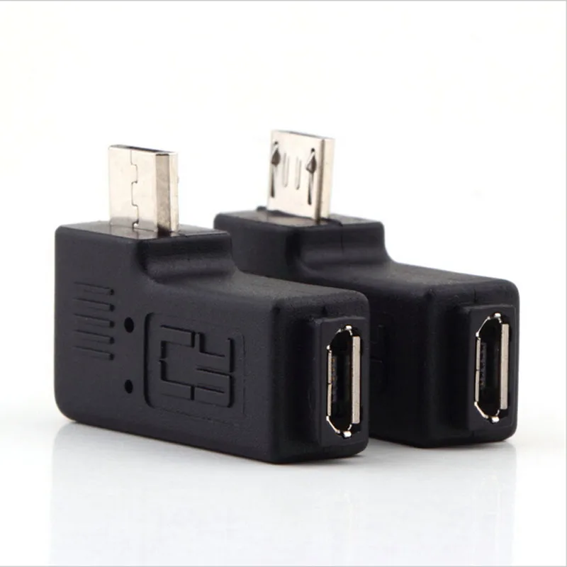 1 пара Micro usb мужчина к Micro USB Женский 90 градусов угловой Конвертер Разъем синхронизации данных зарядное устройство адаптер для планшеты телефонный кабель