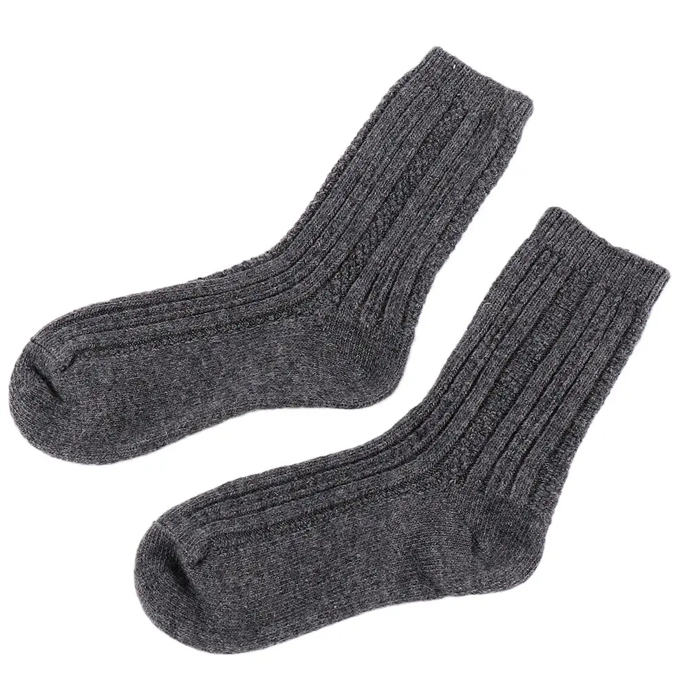 darkgrey Модные шерстяные теплые толстые осенние носки мужские шерстяные двойные носки осень-зима утолщенные удобные мягкие носки - Цвет: darkgrey