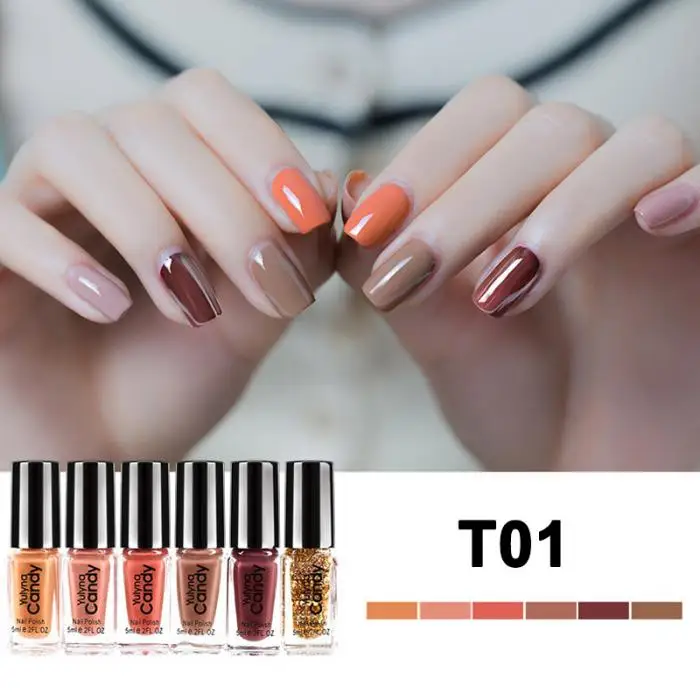 Dropshipping 1 Set Nail Polish DIY Art Long Lasting Non-toxic Quick Drying Manicure Portable for Women SMJ