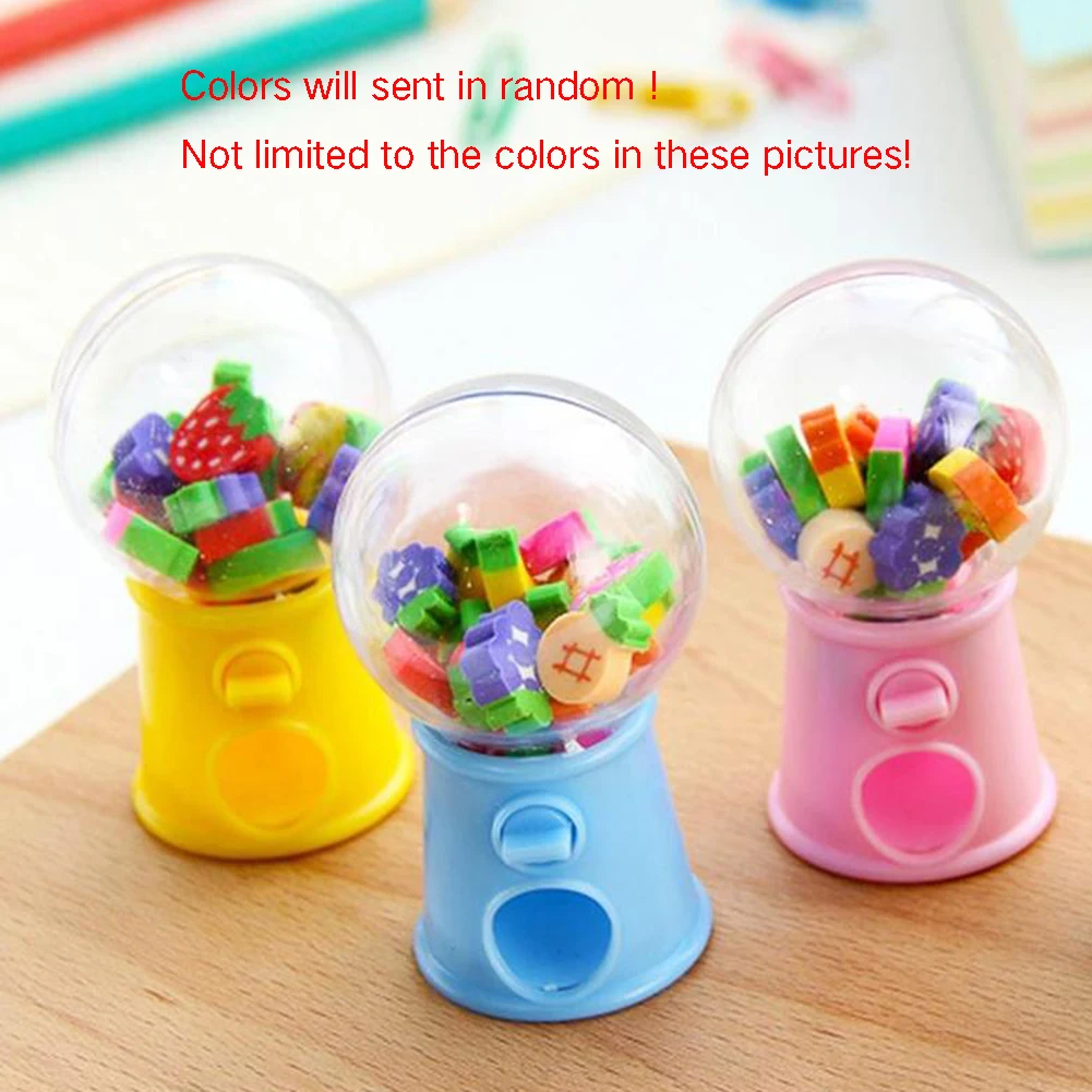 

Candy Storage Box Children Toy Creative Cute Mini Fruit Eraser Toy Bubble Gumball Dispenser Kids Toy Birthday Gift #01