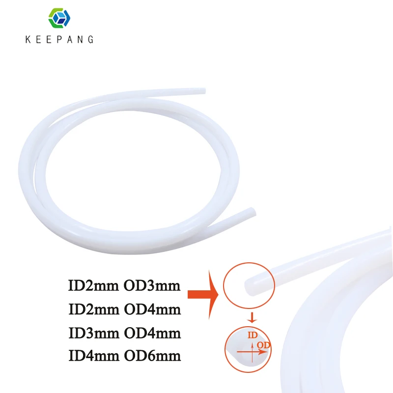 1 м белая трубка для 3D принтера из ПТФЭ J-head Hotend RepRap Rostock Bowden подача на экструдер Tube |