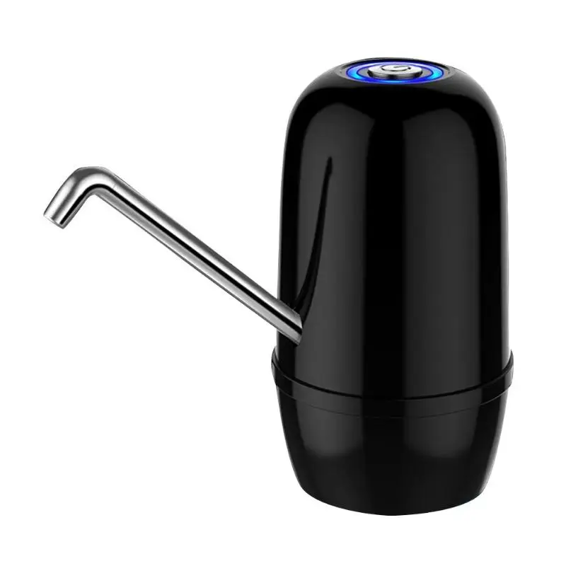 Черный Прямая поставка автоматический USB Перезаряжаемый Электрический двойной диспенсер для водяного насоса галлон питьевой дозатор для бутылки для путешествий портативное использование - Цвет: Черный