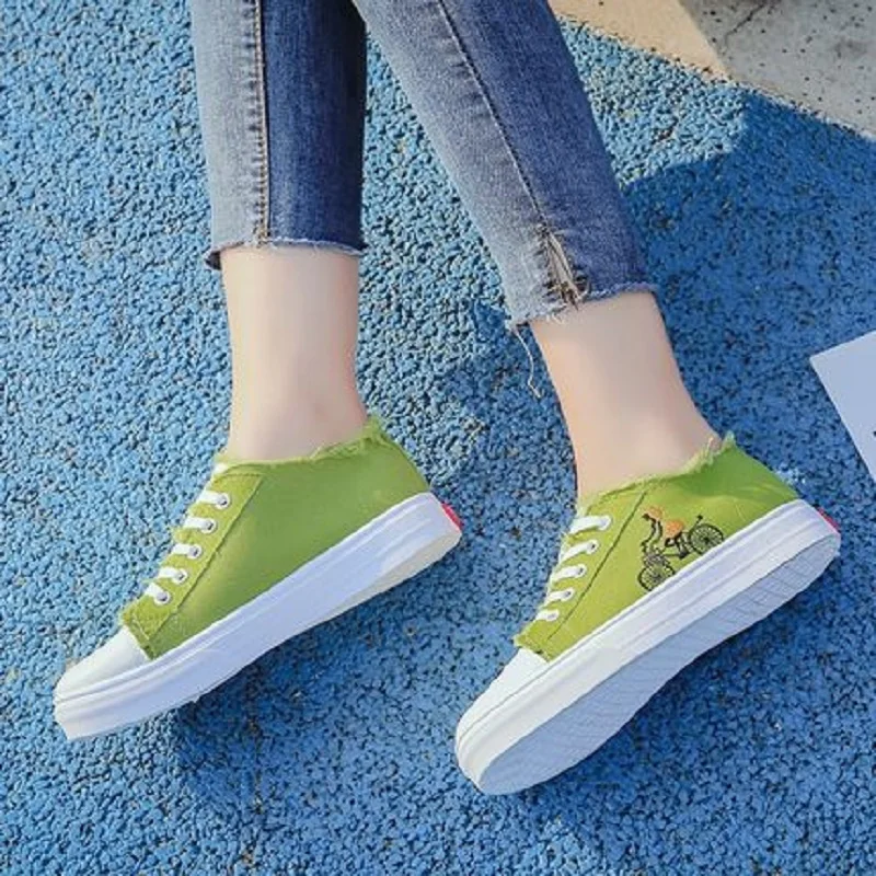 

2019 summer wild breathable ladies thin canvas shoes cross strap flat casual shoes