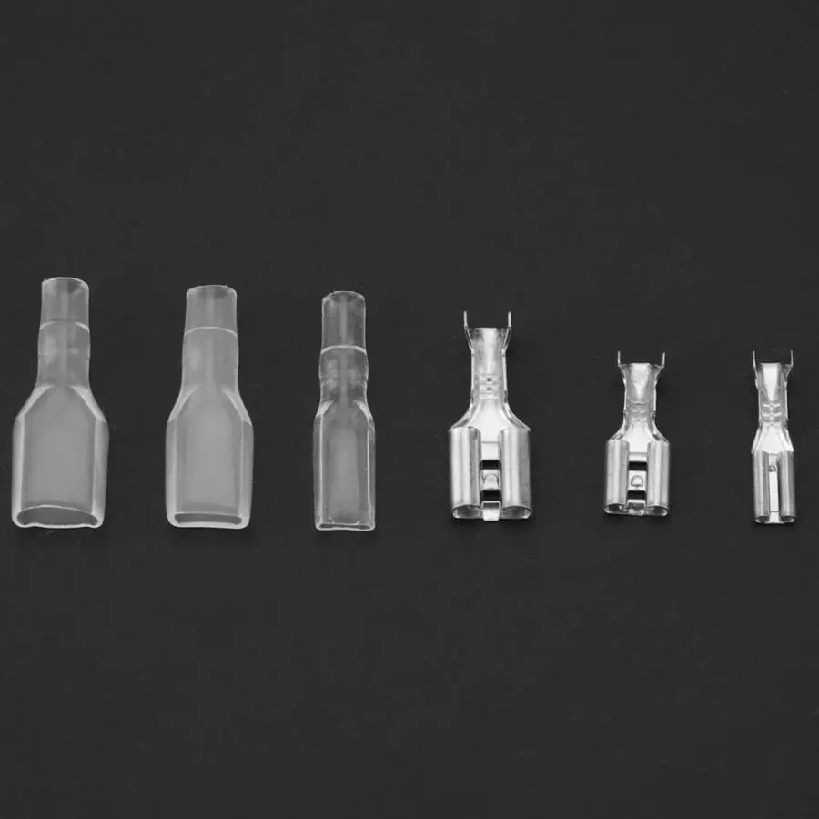 240 шт. 2,8 мм/4,8 мм/6,3 мм Лопата Терминал провода обжимные разъемы изоляционная Втулка набор кабельный терминал connettori elettrici