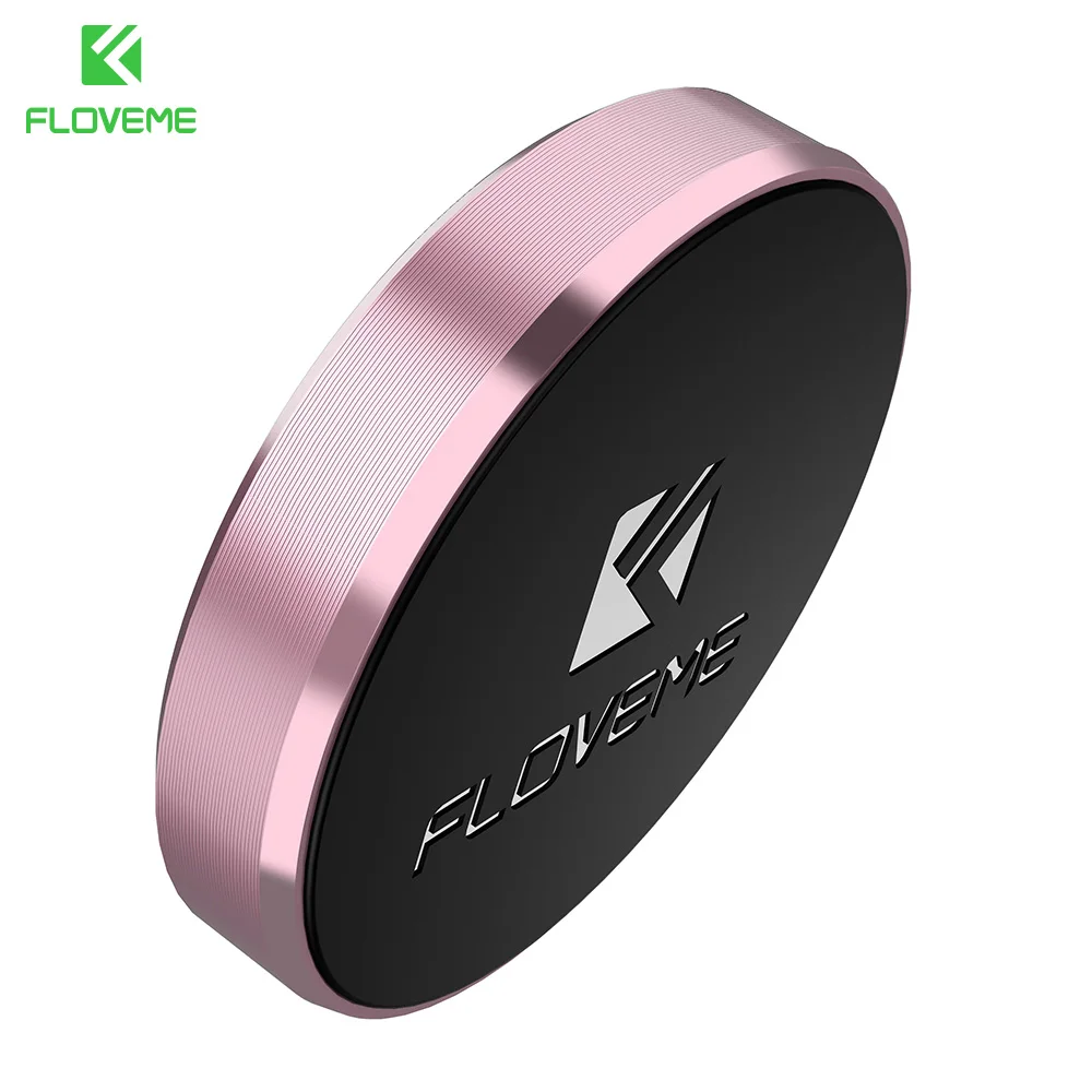 Rose Gold FLOVEME магнитный автомобильный держатель для телефона для смартфона, Металлическая магнитная наклейка, поддержка настенного стола, универсальный держатель для мобильного телефона, автомобильная подставка - Цвет: Rose Gold
