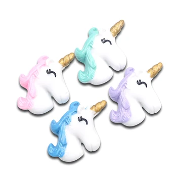 

20pcs 26x24mm Mixed Unicorn Resin Crafts Christmas Decoration Flatback Cabochon Embellishment For Scrapbook DIY Accessoris