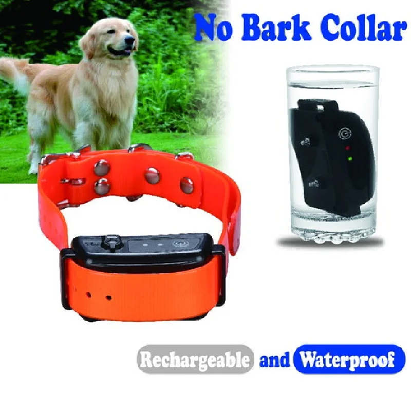 

Waterproof Electronic Shock Collar Stop Barking Rechargeable Pet Anti Bark Control Dog Training Collar Trainer