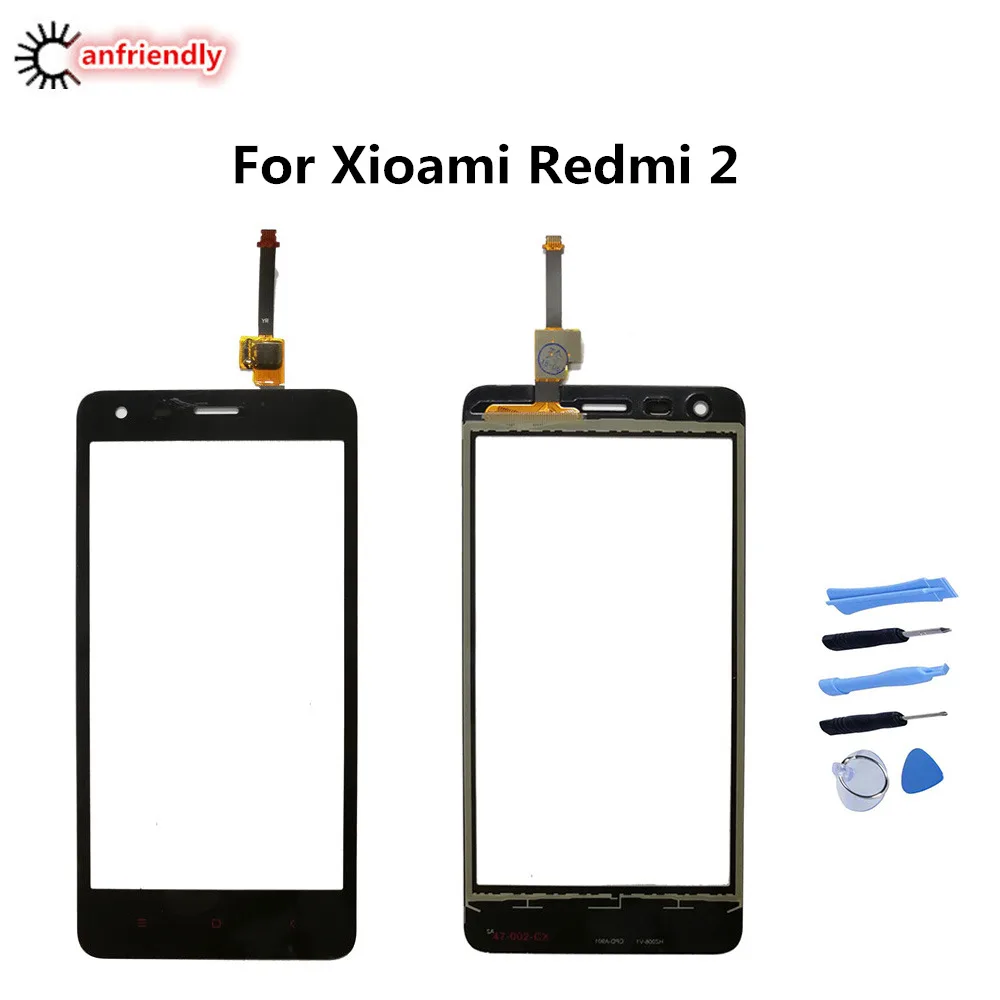 Для Xiaomi Redmi 2 сенсорный экран замена сенсорной панели аксессуары для телефонов Переднее стекло Запчасти для Xiaomi Redmi2 Redmi 2 Новинка