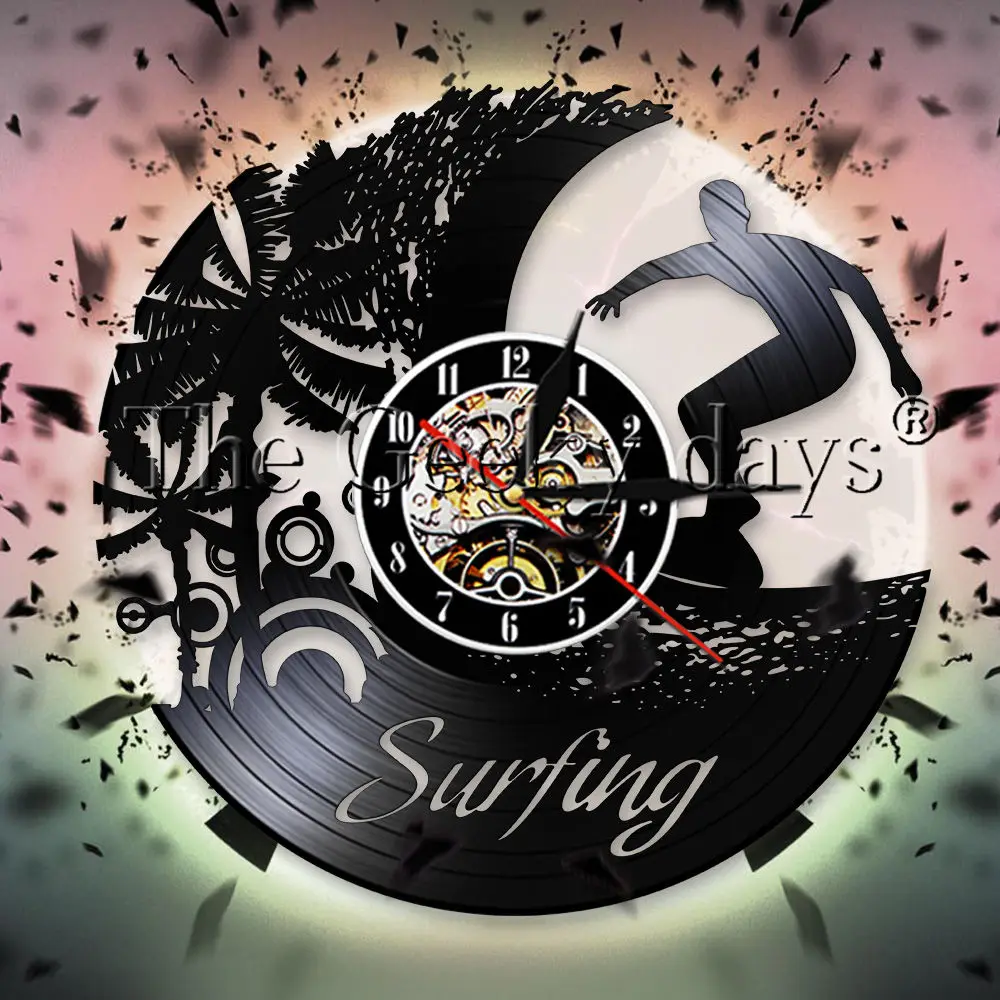 Настенные часы с виниловой пластиной для водных видов спорта|Настенные часы| |