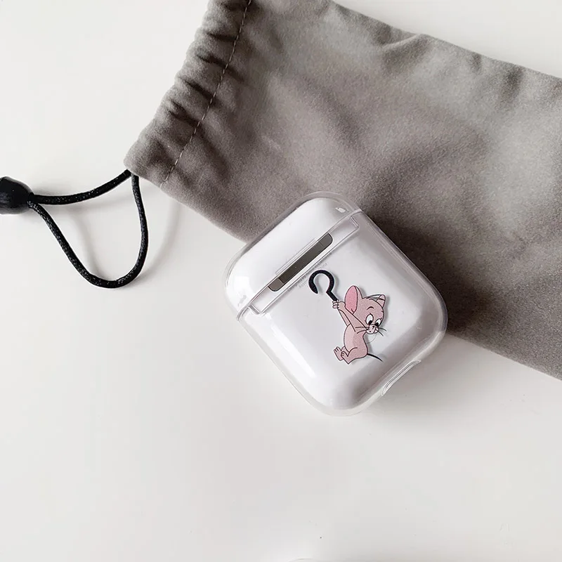 Милые, прозрачные чехлы для AirPods с забавным рисунком, беспроводные наушники, аксессуары для Apple Airpods, Жесткий Чехол для зарядки, сумки - Цвет: Style 5