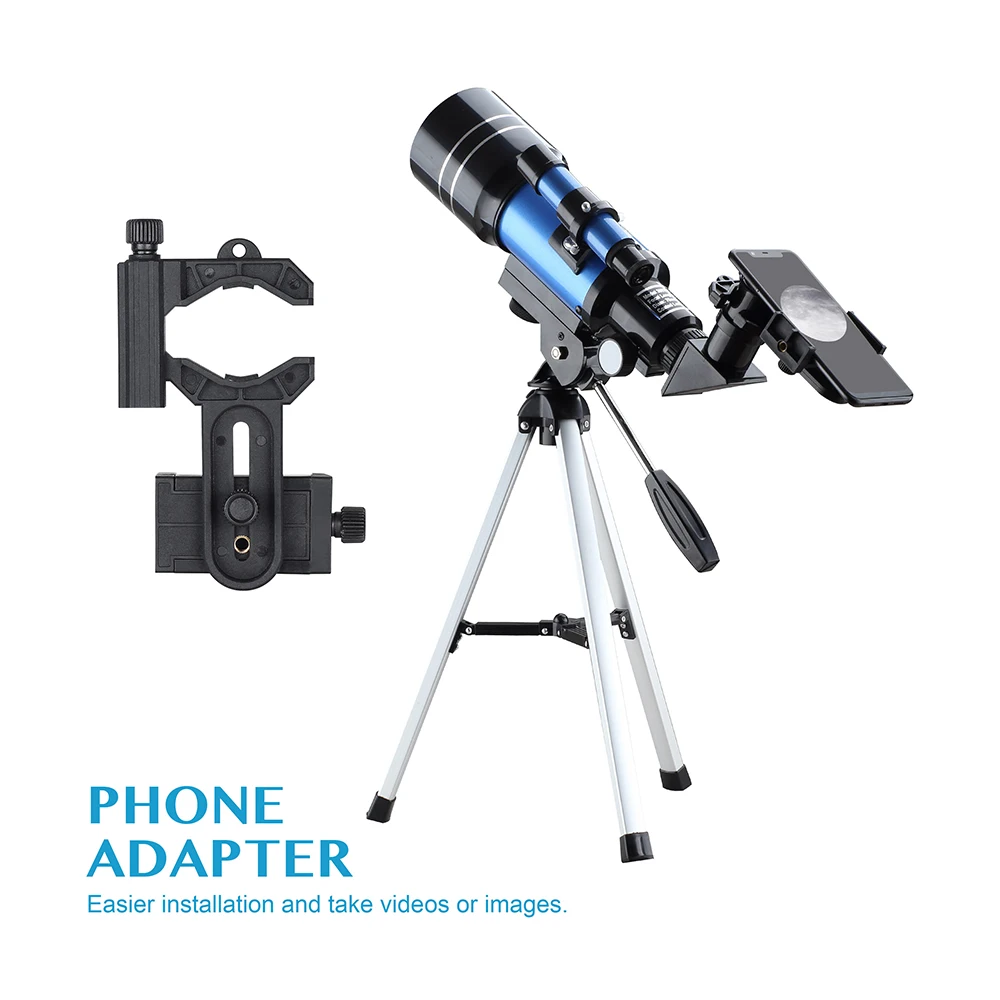 F30070M HD Astronomical Telescope With Tripod Phone Adapter Monocular Moon Bird Watching Kids Adults Astronomy Beginners Gift
