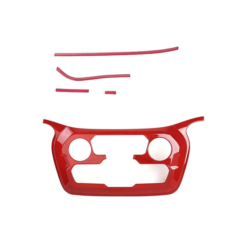 red kit MOPAI, автомобильный интерйер, приборная панель кондиционера, декоративная панель, наклейки для Jeep Renegade, вверх, автомобильные аксессуары, Стайлинг - Название цвета: red kit