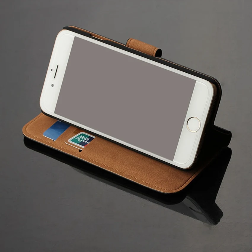 Чехол-кошелек для Apple iPhone 7 Plus iPhone7 защита Fundas Coque Натуральная кожа флип-чехол с подставкой магнит застежка кошелек