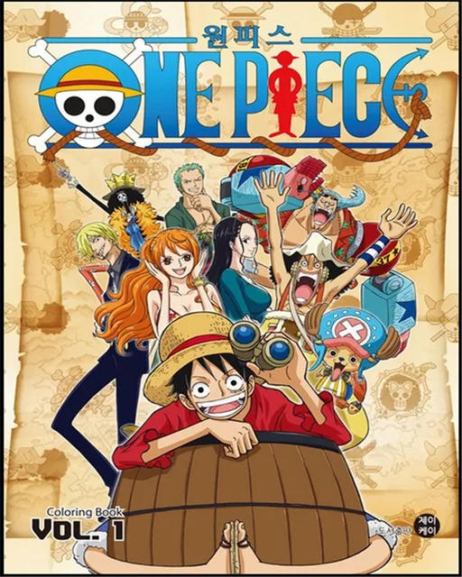 One Piece Coloring Book Secret Garden Style For Relieve Stress Kill Time Graffiti Painting