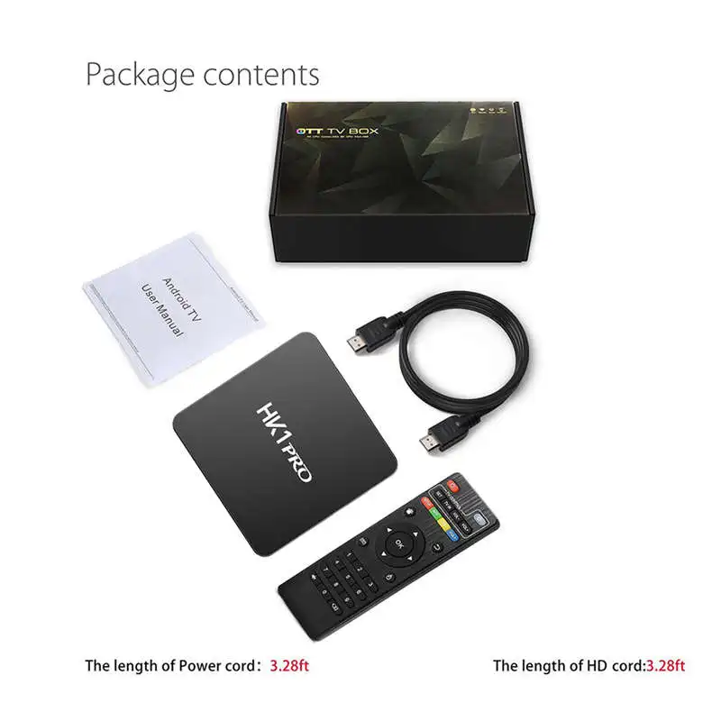 Hk1 Pro Android 8,1 Smart Tv Box Amlogic S905X2 Lpddr4 четырехъядерный процессор 2,4G и 5Ghz Wifi Bt 100M 4K телеприставка
