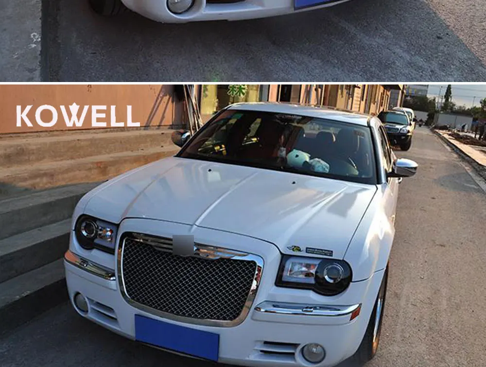 KOWELL автомобильный Стайлинг головная лампа для Chrysler 300C светодиодные фары 05-12 для 300C drl H7 hid Bi-Xenon Объектив Ангел глаз ближнего света