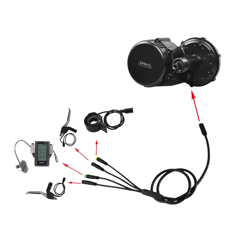

Ebike-BUS Waterproof Cable 1T4 for BAFANG Mid Drive Motor Kit Main Connector