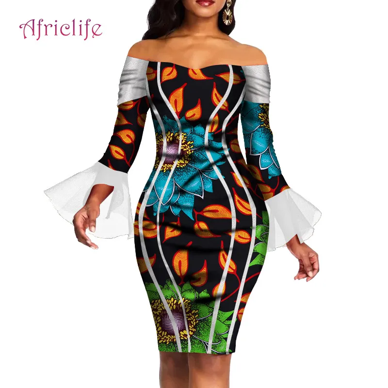 Африканская одежда женская одежда Bazin Riche Платье До Колена плюс размер сексуальные африканские платья с принтом тонкая женская юбка WY4648