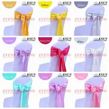 15x275 см атласное кресло пояс бант для банкета Свадебная вечеринка банкетные галстуки-бабочки ремесло украшение для стула