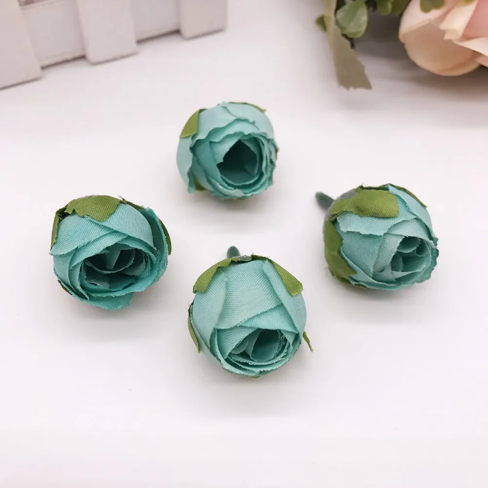 10pcs-batch-2cm-wedding-party-home-decoration-wreath-DIY-scrapbooking-crafts-small-artificial-tea-rose-bud(12)