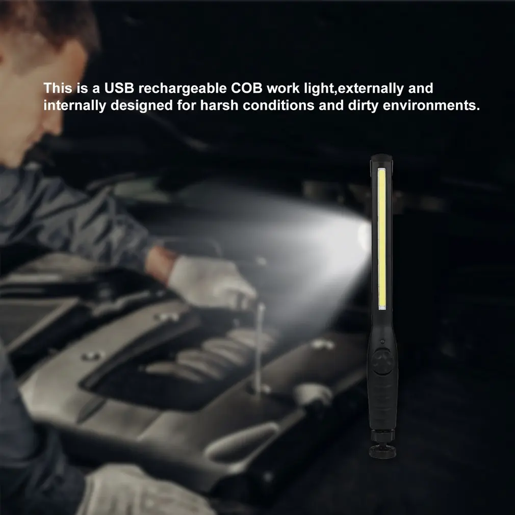 Ручной usb зарядка COB Подвижный рабочий светильник магнитный подвесной крючок светодиодный светильник для ремонта аварийный светильник