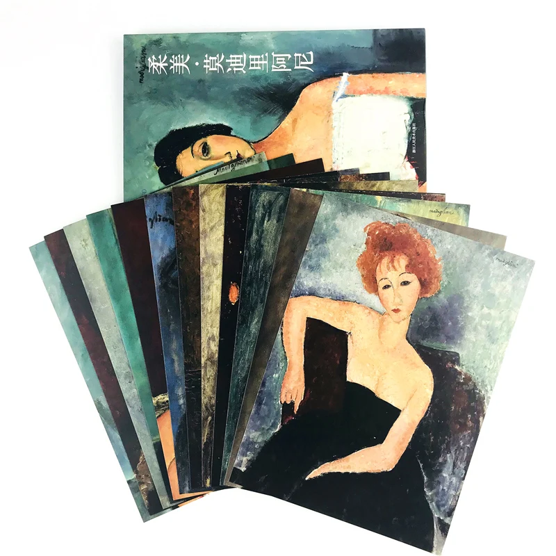 12 листов/набор Изящные Modigliani символ иллюстрация открытка поздравительная открытка подарок на день рождения открытка с сообщением