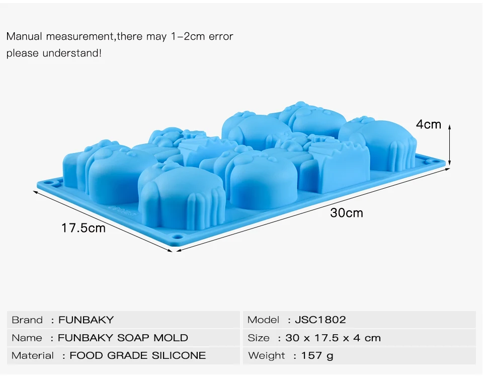 FUNBAKY 8 полости 3D Свадебные силиконовые формы для пирога украшения животные инструмент для выпечки инструменты силиконовая форма