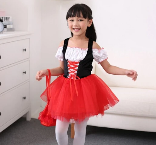 Детский костюм для косплея красное платье с капюшоном 90 160 см + плащ|party costume|costume