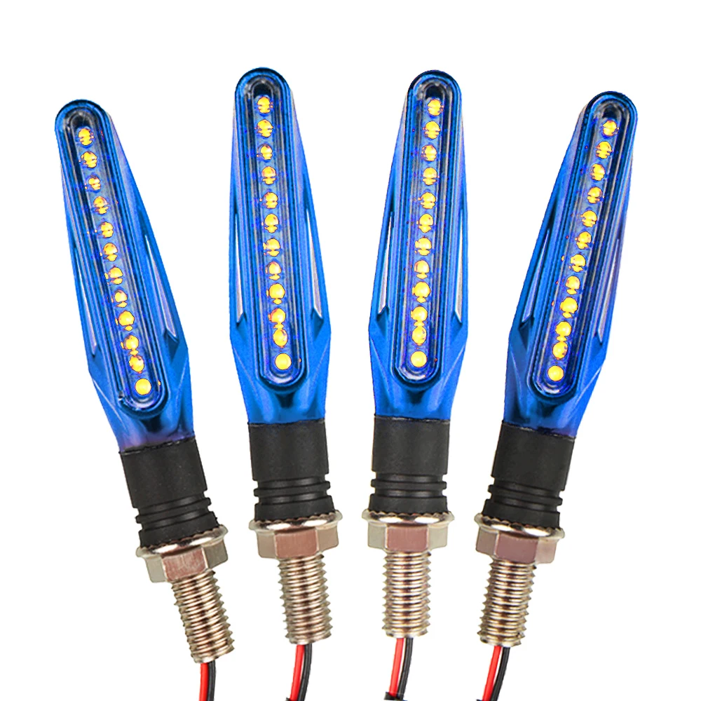 2 pairs blue Для SUZUKI Bandit 1250 250 400 650 GSF650 bandit1200 BANDIT250 мотоцикл Поворотная сигнальная лампа фонарь стоп-сигнала "бегущая вода" Янтарный Свет - Цвет: 2 pairs blue