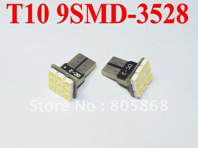 T10 9smd 3528 Автомобильный светодиодный SMD лампы Авто Подсветка салона габаритный фонарь парковки свет лампы для чтения белый