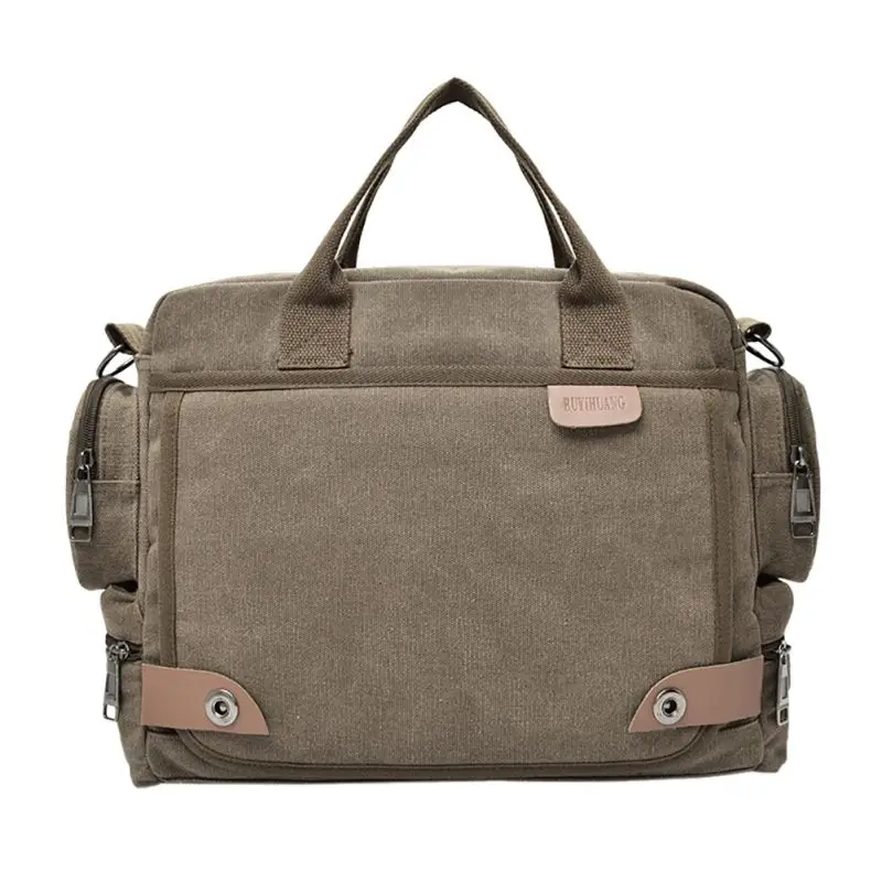 Открытый Многофункциональный Твердые Черный Хаки Винтаж Crossbody сумка Для мужчин багажника дорожную сумку - Цвет: C