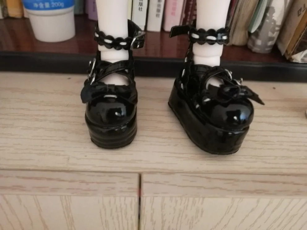 D01-P071 детская игрушка ручной работы 1/3 1/4 аксессуары для кукол BJD/SD кукла обувь кружевная Пряжка обувь на платформе 1 пара