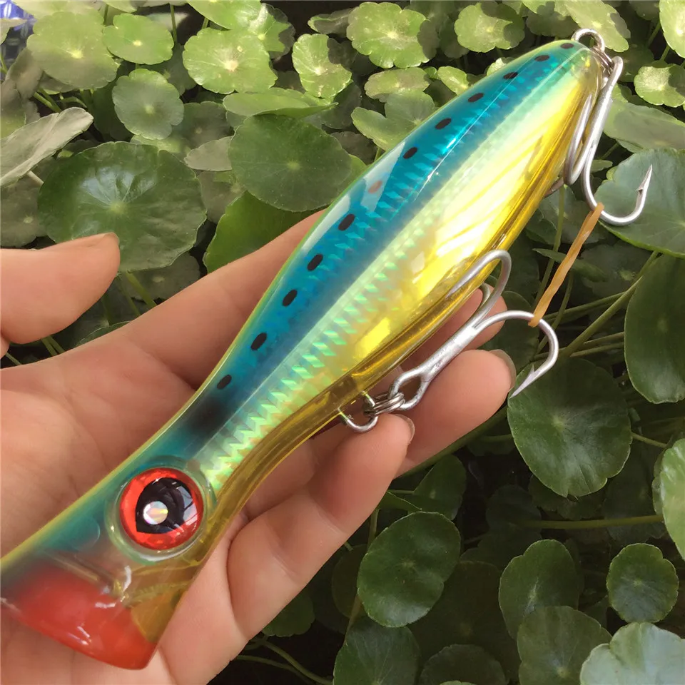  Noeby 12cm/16cm/20cm 43g/78g/154g Hard Lure Big Popper Lure 4 Colors Top Water Fishing Lures Popper