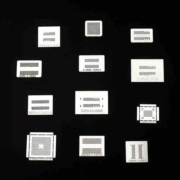 Высокое качество, 12 шт./лот/! Высокое качество, полный набор специальный набор трафарет для реболлинга BGA для DDR DDR2 DDR3 DDR5