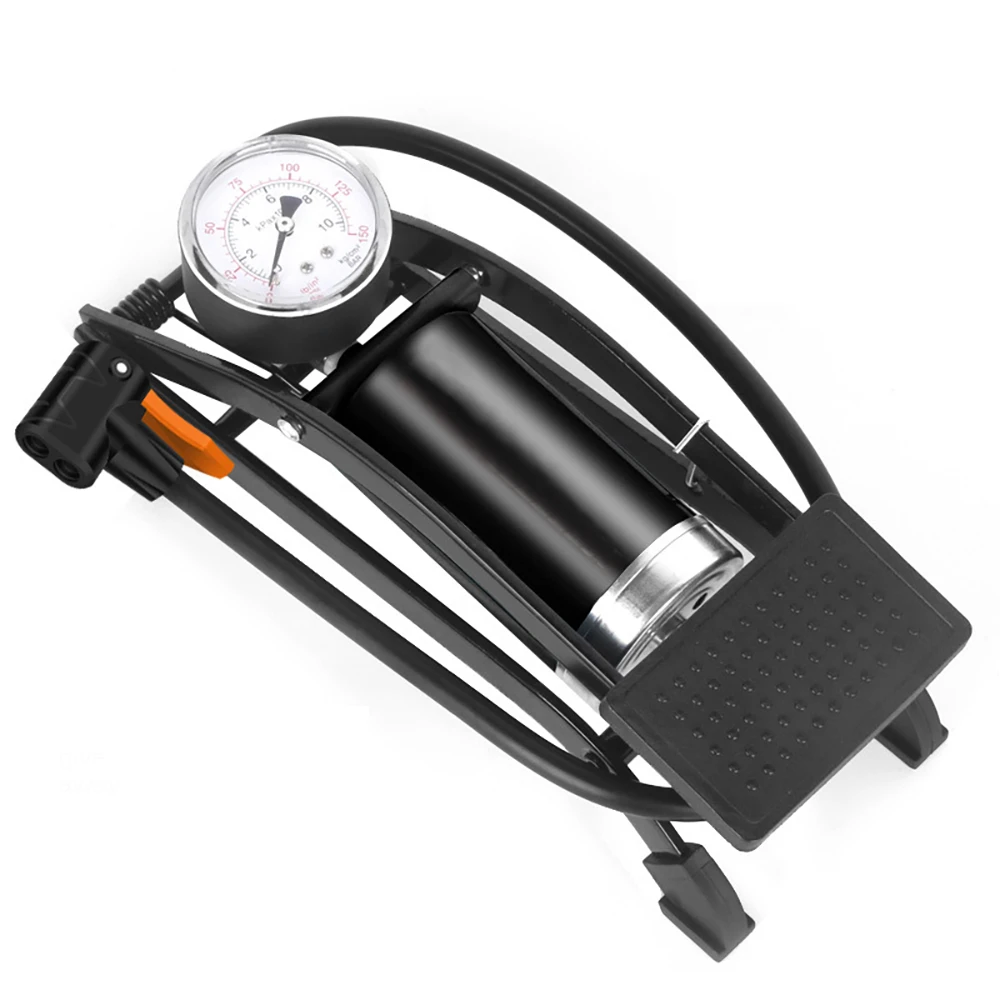 Single Cylinder Pump Ножной воздушный насос, одноцилиндровый Педальный насос высокого давления, Портативный прочный велосипедный скутер, автомобильный насос для накачки ног - Цвет: Single Cylinder Pump