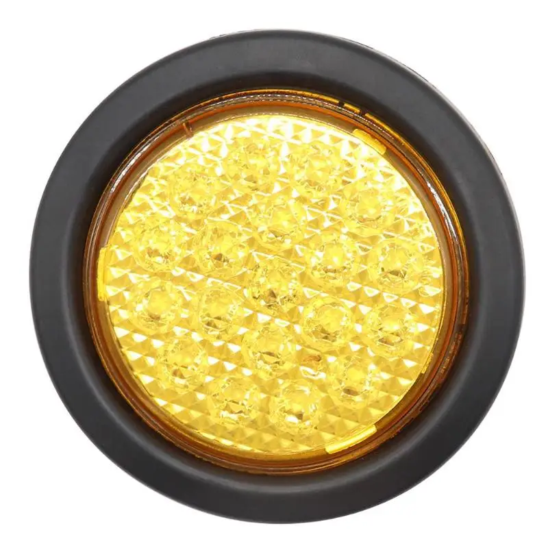 10-30 V круглый 19LED задний фонарь для грузовика, трейлера, автобуса - Испускаемый цвет: Цвет: желтый