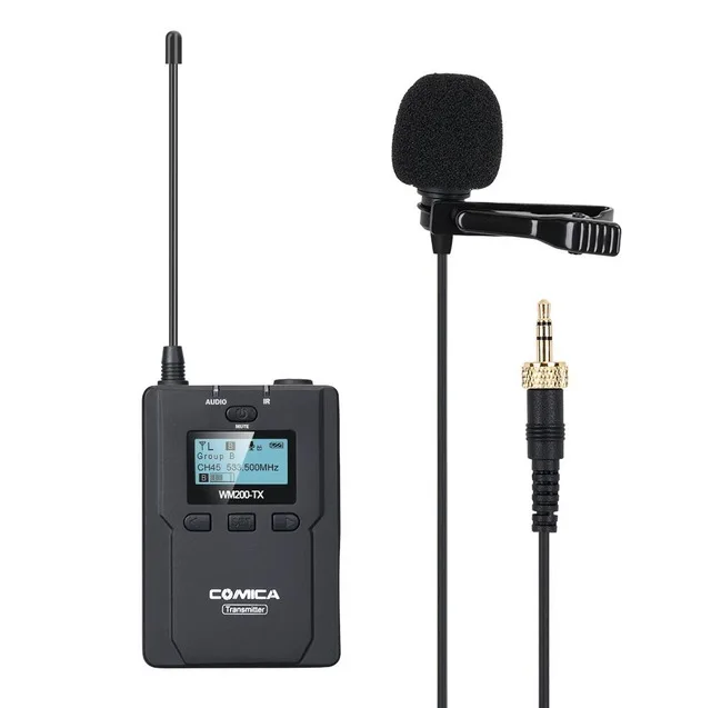 COMICA CVM-WM200 UHF 96-канала металла Беспроводной микрофон приемопередатчик 120 м Запись для DSLR& видеокамера - Цвет: 1TX