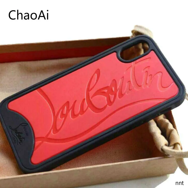 

ChaoAi Cell Phone Cases Fashion Phone Cover Red Protective Luxury Logo for Apple iPhone 5 6 7 8 X Plus 6S 5S SE XR XS