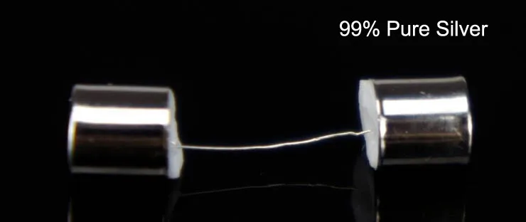 HIFI Fuse Pure Silver 99% 250V 1A 2A 3A 4A 5A 5mm(Diameter) 20mm(Length) DIY Audio