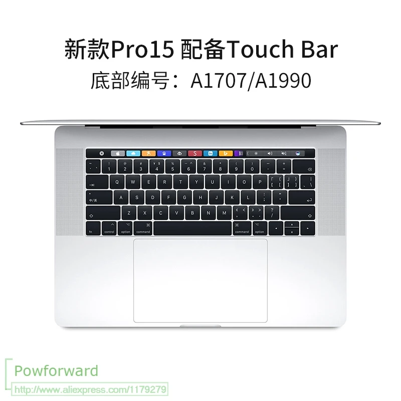 ТПУ защитный чехол-клавиатура для Apple macbook Air 13,3 Pro с retina 13 15 17 Touch Bar 11 12 13,3 15,4 A1990 A1989 - Цвет: Pro 15 A1707 A1990