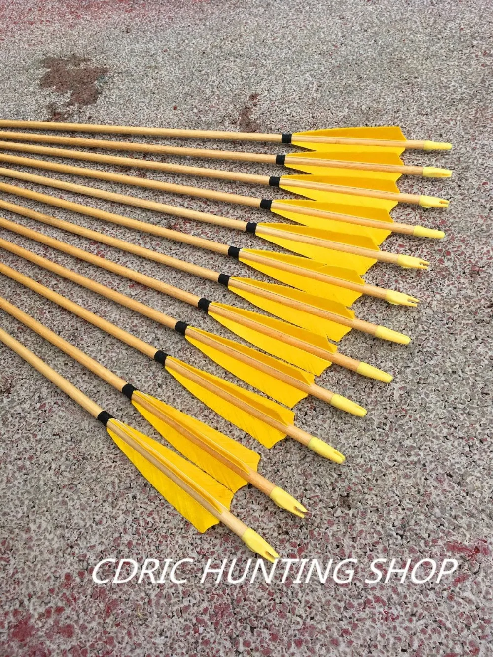 

12pcs Handmade Wooden Arrows Feather Recurve Bow Hunting Arrow