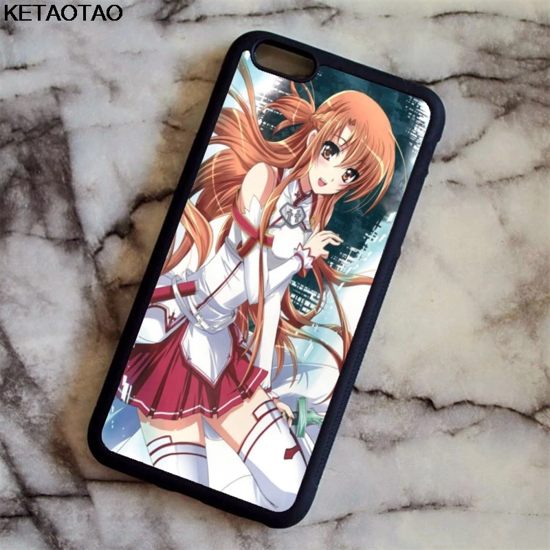 KETAOTAO Sword Art Online SAO Anime Manga anime Phone Cases for iPhone 4 5C 5 6S 7 8 XR XS Max Case Soft TPU Rubber Silicone | Мобильные