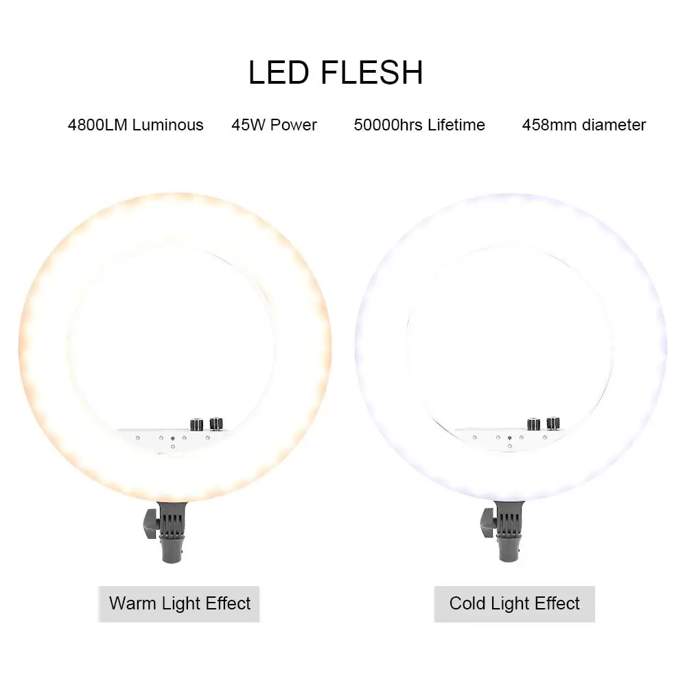 ЕС/США/Великобритания Plug Dimmable светодиодный селфи кольцо свет фотографии видео живое Освещение 3200 K-5600 K теплый/холодный свет макияж инструменты b