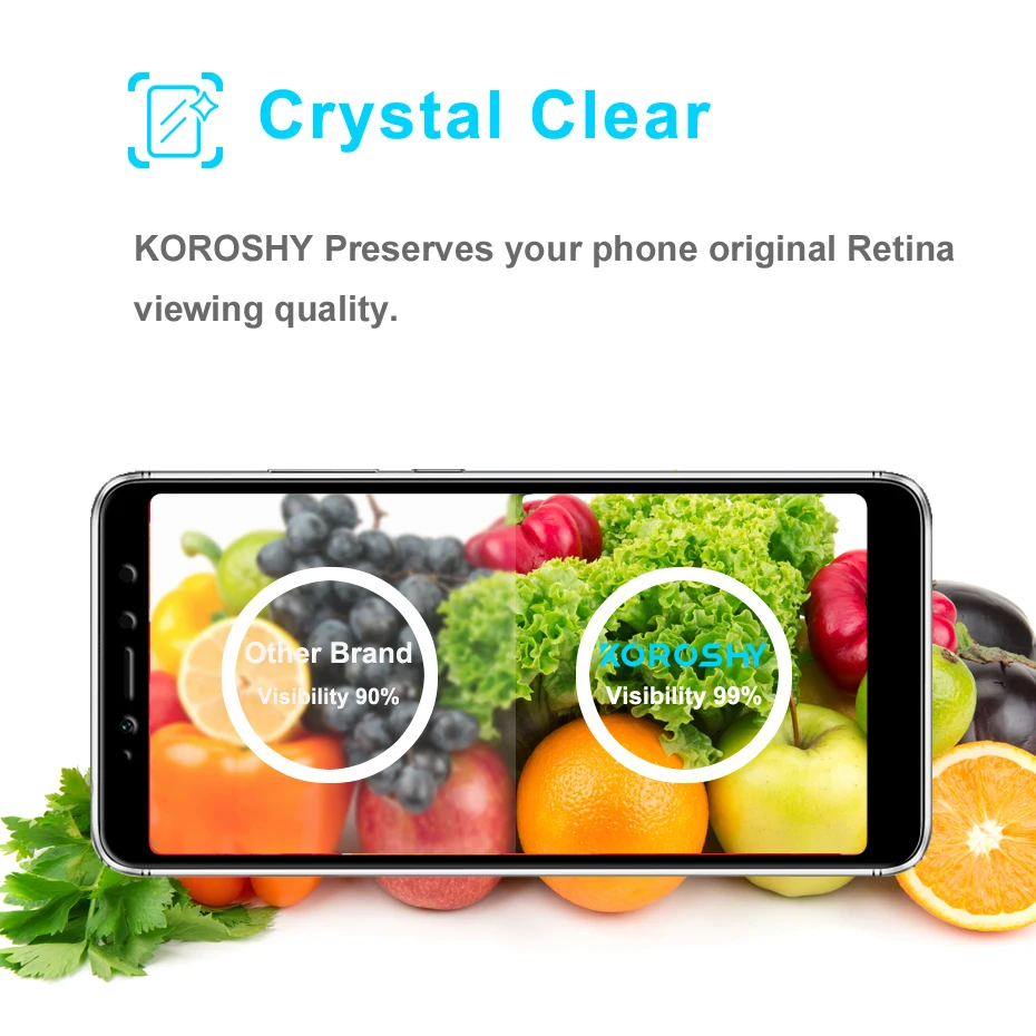KOROSHY 9H Tempered Glass for Xiaomi Redmi S2 Xiomi Redmi S 2 Screen Protector Full Cover Real 2.5D 0.3mm Protective Glass Film (3)