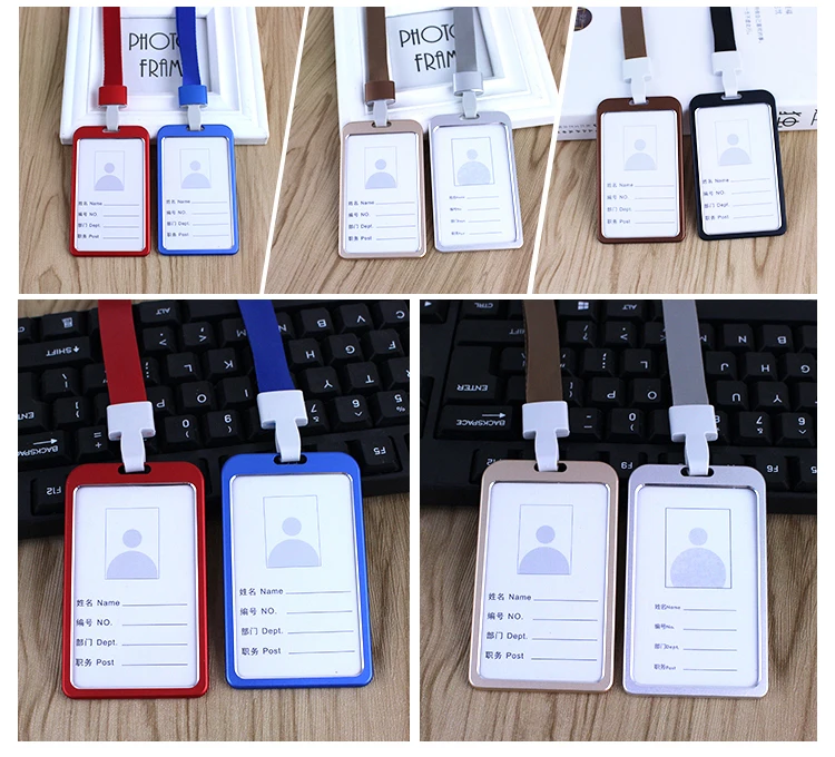 Вертикальный алюминиевый держатель для удостоверения личности 5 шт./лот карт с