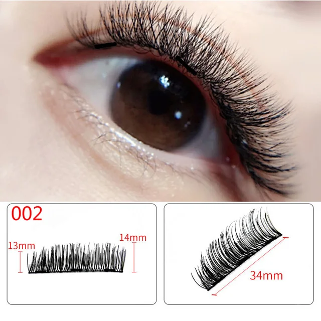 Weinisite 3d накладные ресницы из норки инструменты maquillage 3 магнита Магнитные ресницы натуральные накладные ресницы магнитные накладные ресницы - Длина: 2