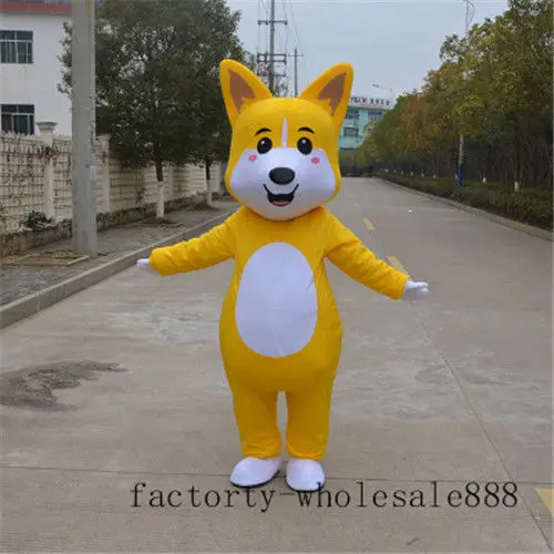 Костюм талисмана для собак хаски, костюмы для косплея, вечерние костюмы для игр, одежда для рекламы, карнавал, Хэллоуин, Рождество, Пасха, для взрослых