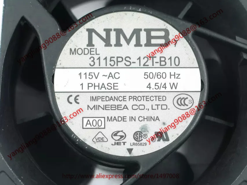 NMB-MAT 3115PS-12T-B10 AC 115V 4,5/4 W 80x80x38mm серверный Вентилятор охлаждения