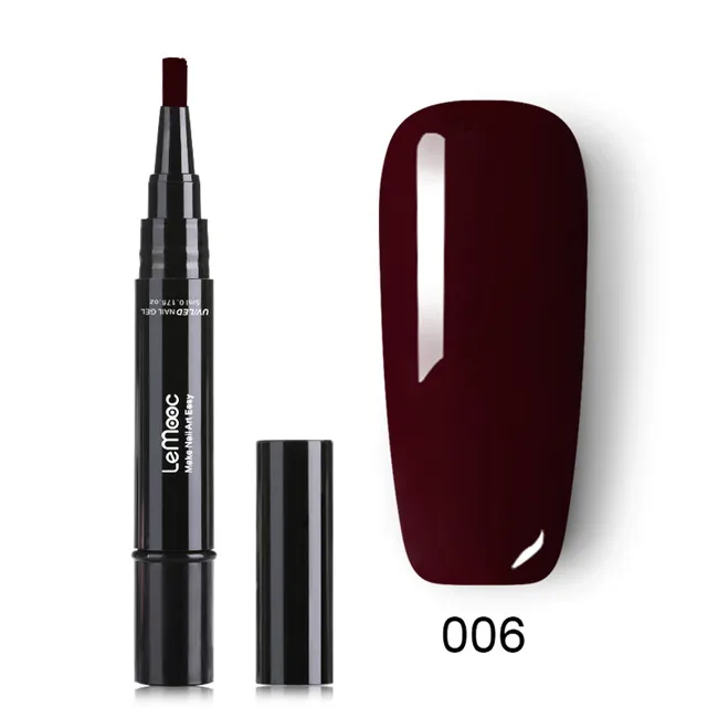 6 LEMOOC, 5 мл, 12 цветов, гелевая ручка для ногтей, термо-карандаш для изменения температуры, Гель-лак для ногтей, замачиваемый УФ-хамелеон, Гель-лак - Цвет: 6